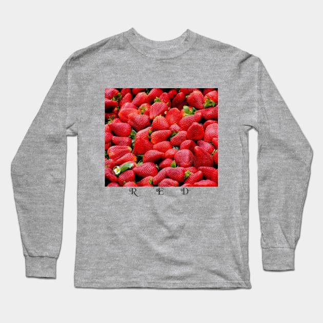 Red Long Sleeve T-Shirt by Sinmara